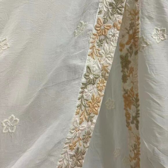 NWOT Johnny Was Kimono Embroidered Floral Jacket Coat Cream Ivory Size S - Picture 9 of 16